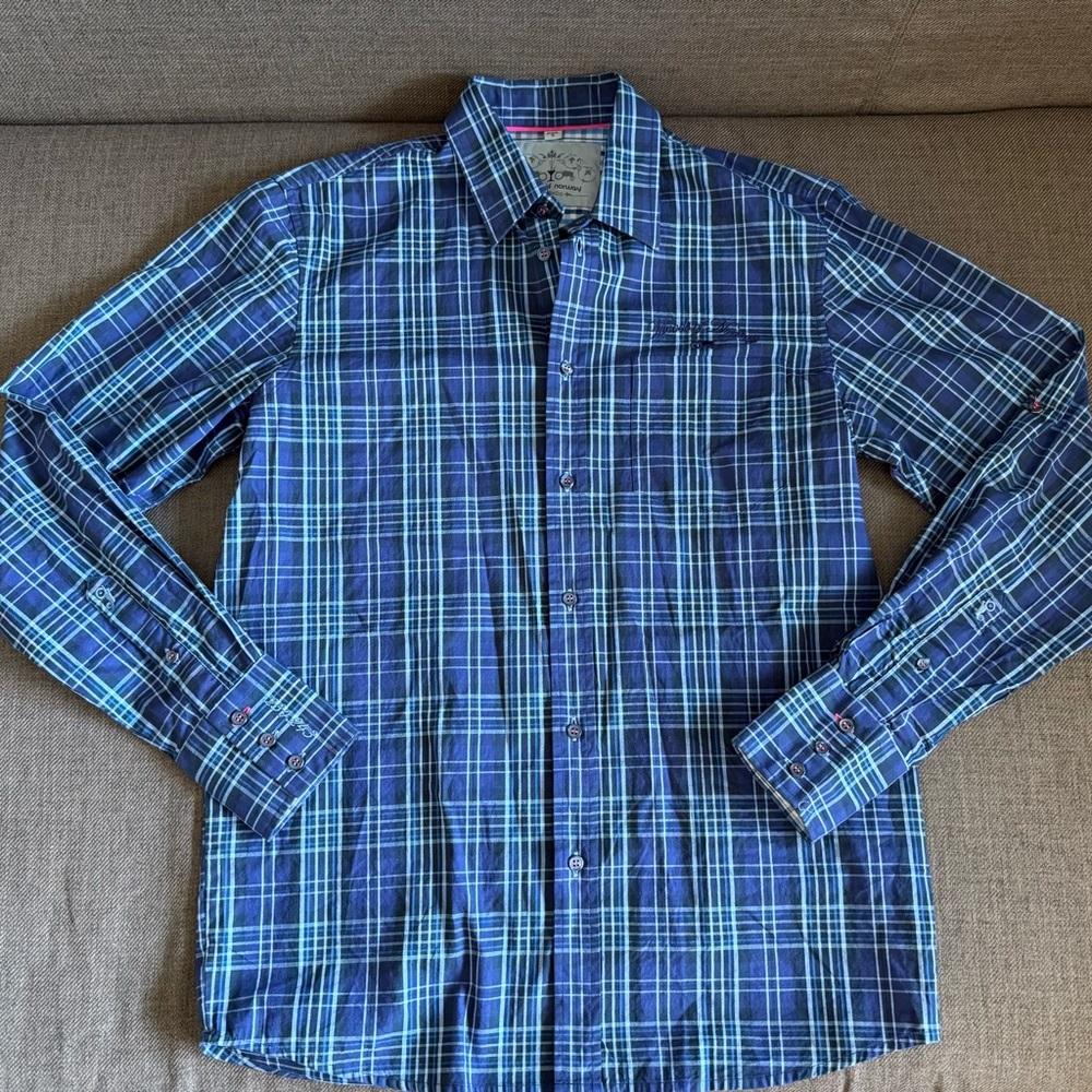Moods Of Norway Men's Blue Plaid Shirt